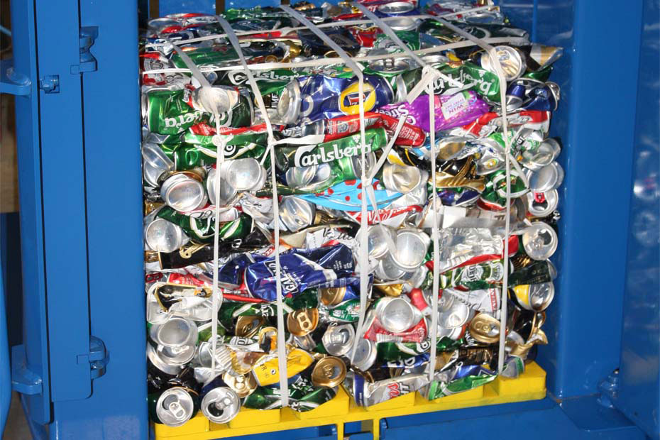 bale of aluminium drinks cans